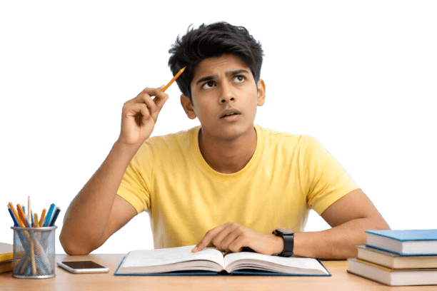 Student struggling alone